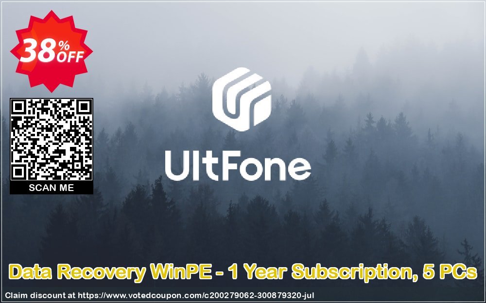 UltFone Data Recovery WinPE - Yearly Subscription, 5 PCs Coupon Code May 2024, 30% OFF - VotedCoupon