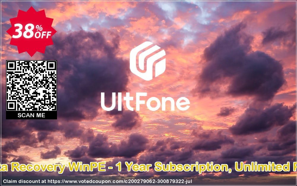 UltFone Data Recovery WinPE - Yearly Subscription, Unlimited PCs voted-on promotion codes