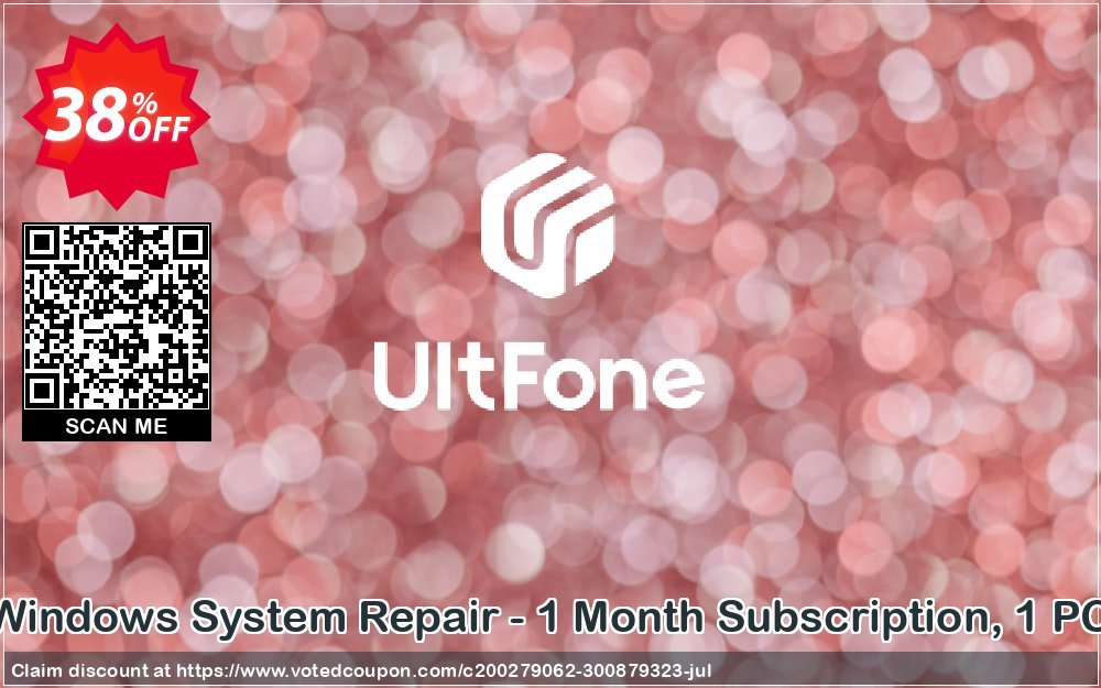 UltFone WINDOWS System Repair - Monthly Subscription, 1 PC Coupon Code Dec 2023, 30% OFF - VotedCoupon