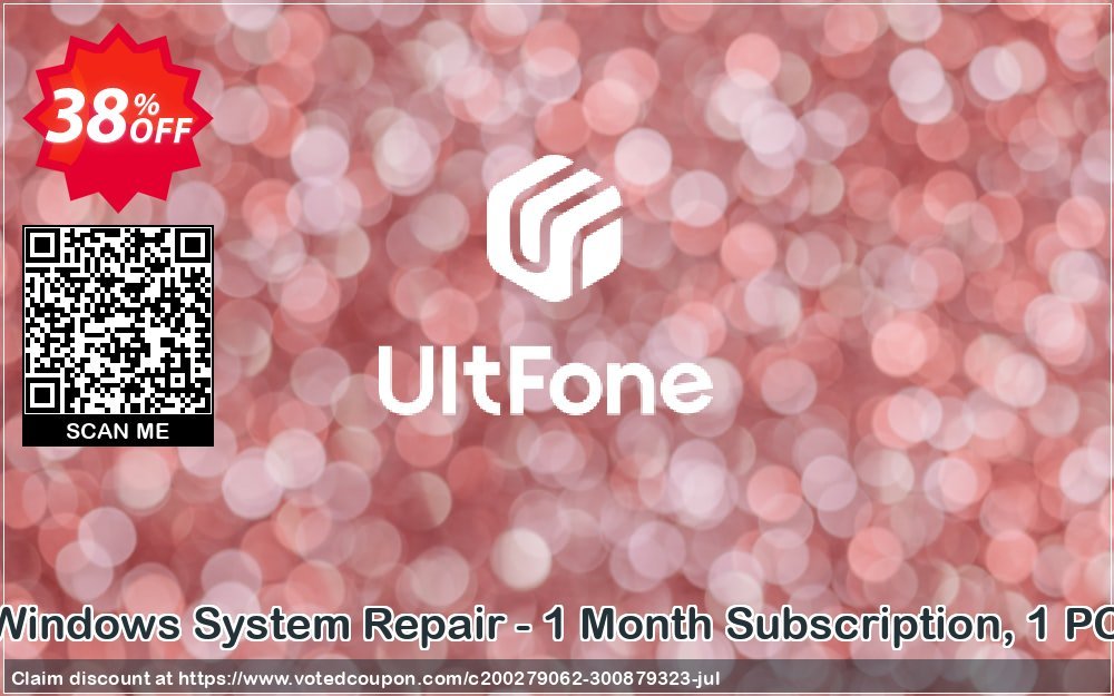 UltFone WINDOWS System Repair - Monthly Subscription, 1 PC Coupon Code May 2024, 30% OFF - VotedCoupon