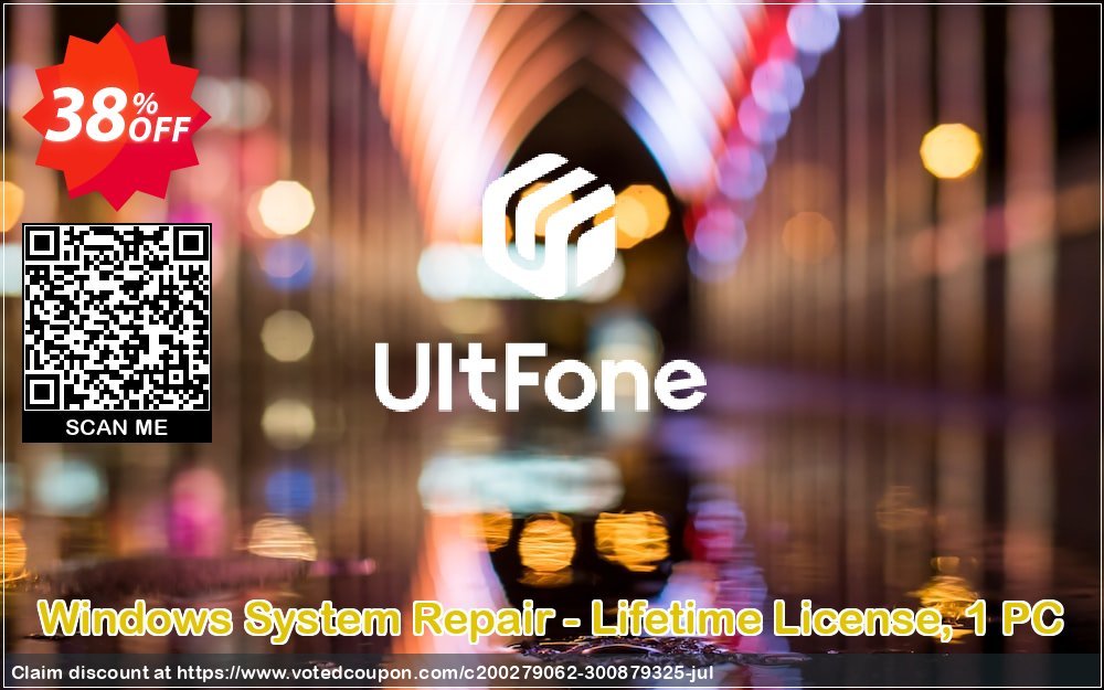 UltFone WINDOWS System Repair - Lifetime Plan, 1 PC voted-on promotion codes