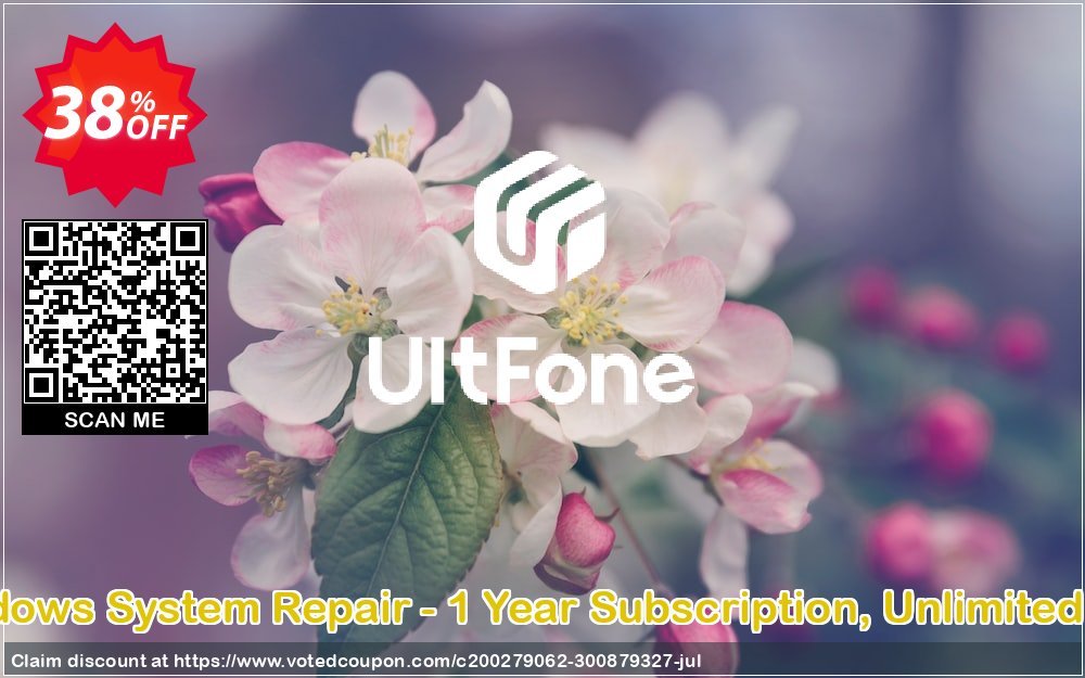 UltFone WINDOWS System Repair - Yearly Subscription, Unlimited PCs voted-on promotion codes