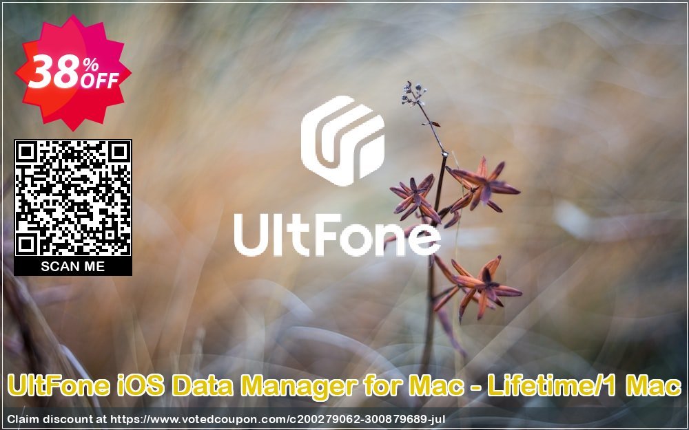 UltFone iOS Data Manager for MAC - Lifetime/1 MAC voted-on promotion codes