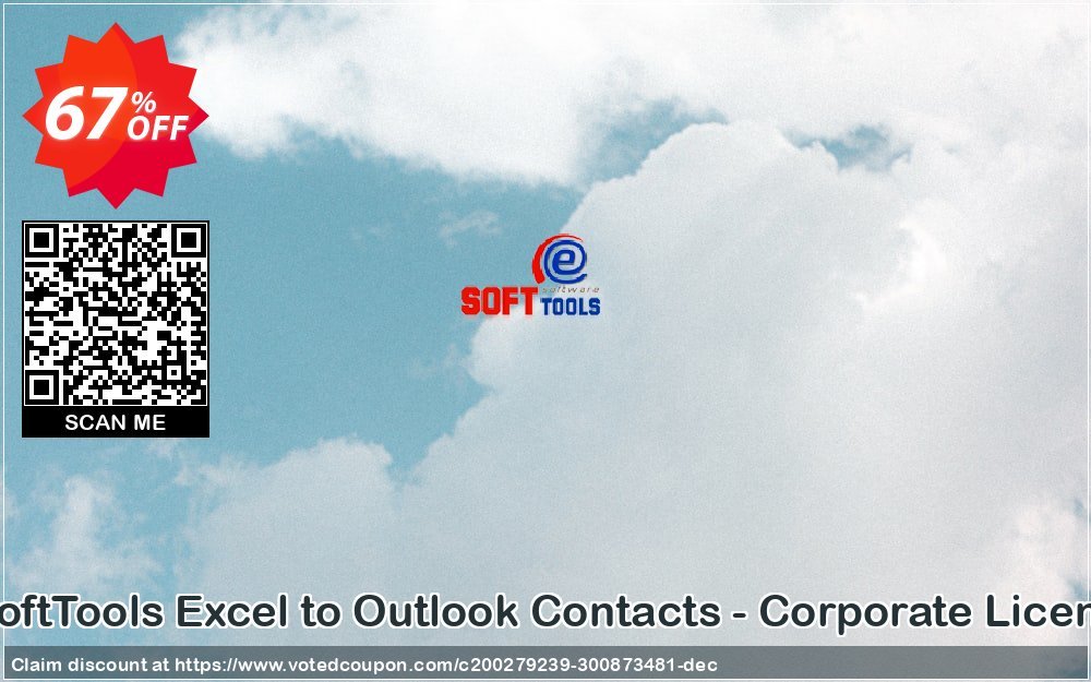 eSoftTools Excel to Outlook Contacts - Corporate Plan Coupon, discount Coupon code eSoftTools Excel to Outlook Contacts - Corporate License. Promotion: eSoftTools Excel to Outlook Contacts - Corporate License offer from eSoftTools Software