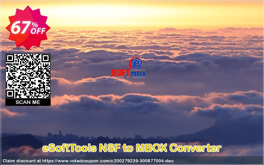 eSoftTools NSF to MBOX Converter Coupon, discount Coupon code eSoftTools NSF to MBOX Converter - Personal License. Promotion: eSoftTools NSF to MBOX Converter - Personal License offer from eSoftTools Software