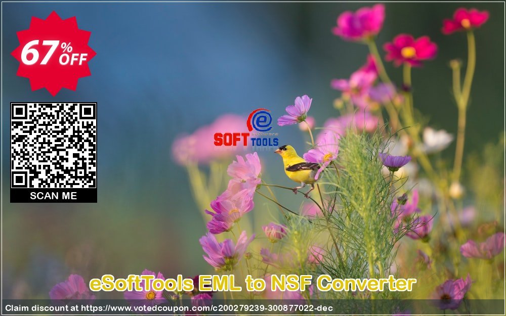 eSoftTools EML to NSF Converter Coupon, discount Coupon code eSoftTools EML to NSF Converter - Personal License. Promotion: eSoftTools EML to NSF Converter - Personal License offer from eSoftTools Software