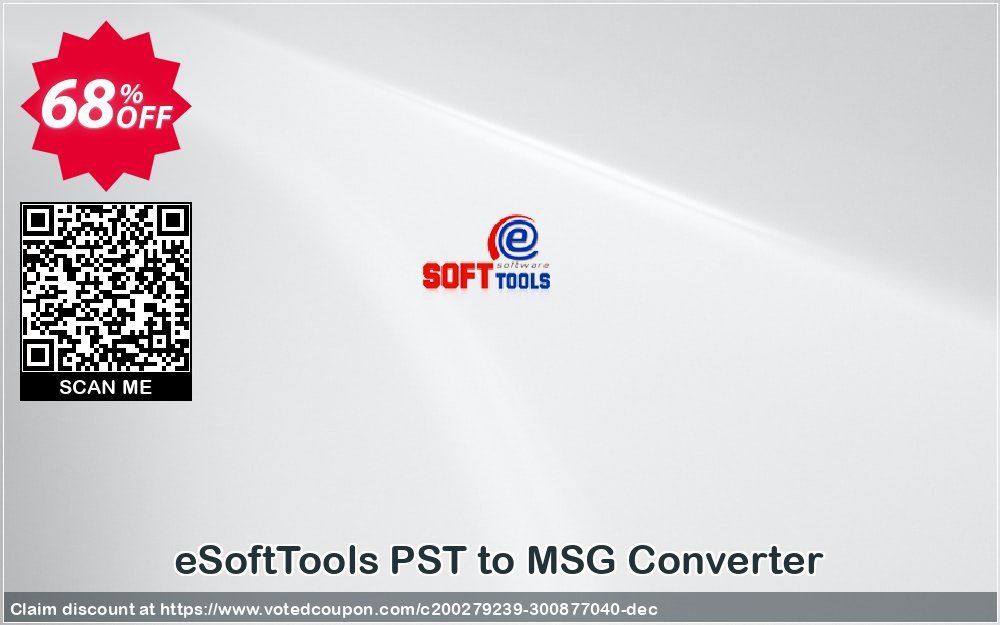 eSoftTools PST to MSG Converter Coupon, discount Coupon code eSoftTools PST to MSG Converter - Personal License. Promotion: eSoftTools PST to MSG Converter - Personal License offer from eSoftTools Software