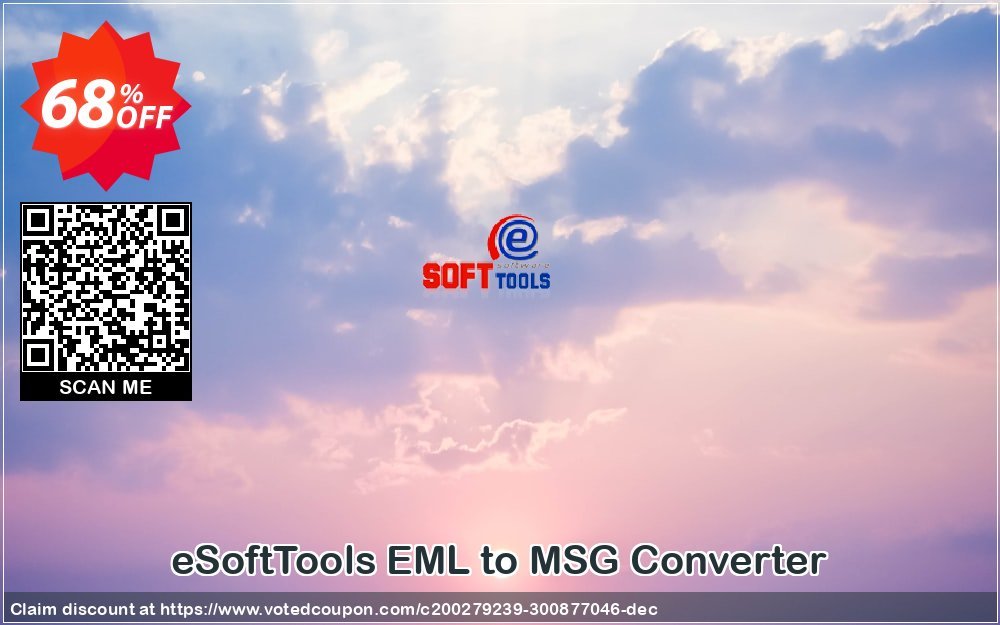 eSoftTools EML to MSG Converter Coupon, discount Coupon code eSoftTools EML to MSG Converter - Personal License. Promotion: eSoftTools EML to MSG Converter - Personal License offer from eSoftTools Software