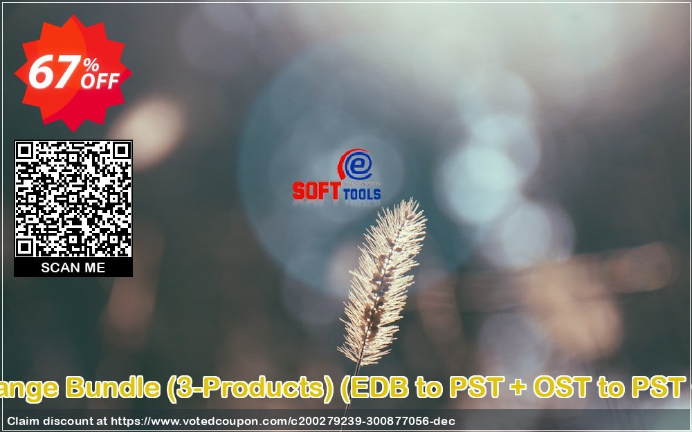 eSoftTools Exchange Bundle, 3-Products , EDB to PST + OST to PST + PST Recovery  Coupon, discount Coupon code eSoftTools Exchange Bundle (3-Products) (EDB to PST + OST to PST + PST Recovery) - Personal License. Promotion: eSoftTools Exchange Bundle (3-Products) (EDB to PST + OST to PST + PST Recovery) - Personal License offer from eSoftTools Software