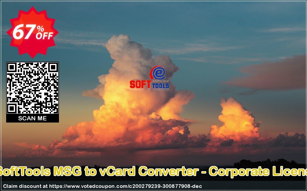 eSoftTools MSG to vCard Converter - Corporate Plan Coupon, discount Coupon code eSoftTools MSG to vCard Converter - Corporate License. Promotion: eSoftTools MSG to vCard Converter - Corporate License offer from eSoftTools Software