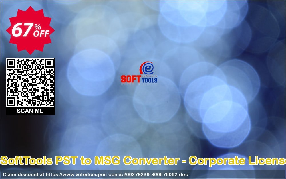 eSoftTools PST to MSG Converter - Corporate Plan Coupon, discount Coupon code eSoftTools PST to MSG Converter - Corporate License. Promotion: eSoftTools PST to MSG Converter - Corporate License offer from eSoftTools Software