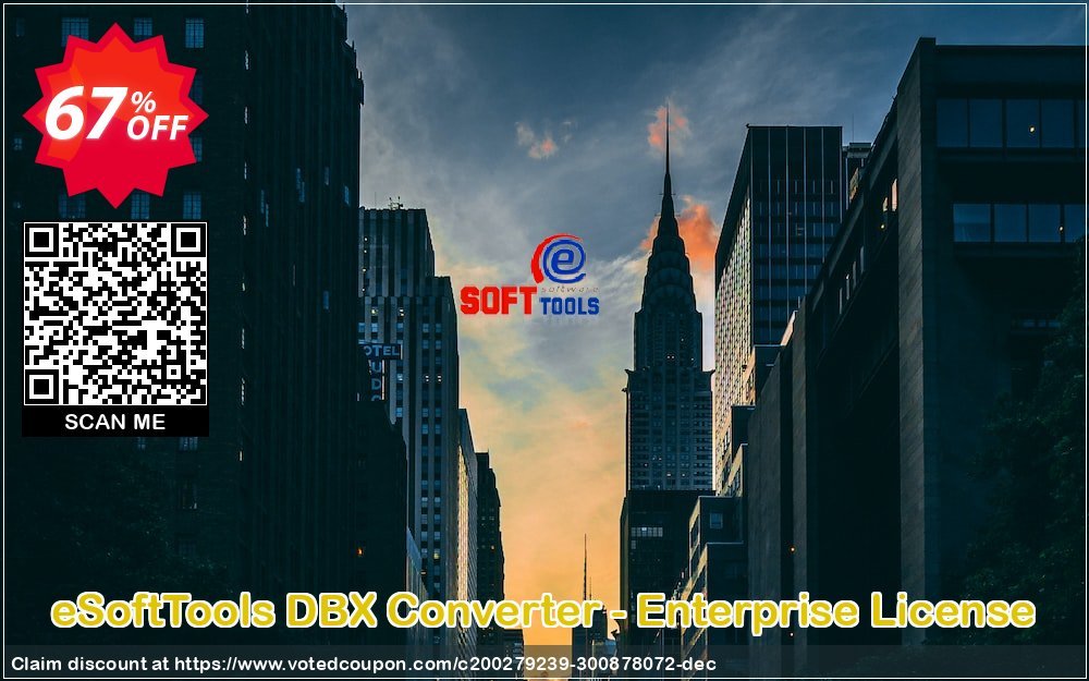 eSoftTools DBX Converter - Enterprise Plan Coupon, discount Coupon code eSoftTools DBX Converter - Enterprise License. Promotion: eSoftTools DBX Converter - Enterprise License offer from eSoftTools Software