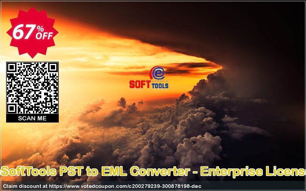 eSoftTools PST to EML Converter - Enterprise Plan Coupon, discount Coupon code eSoftTools PST to EML Converter - Enterprise License. Promotion: eSoftTools PST to EML Converter - Enterprise License offer from eSoftTools Software