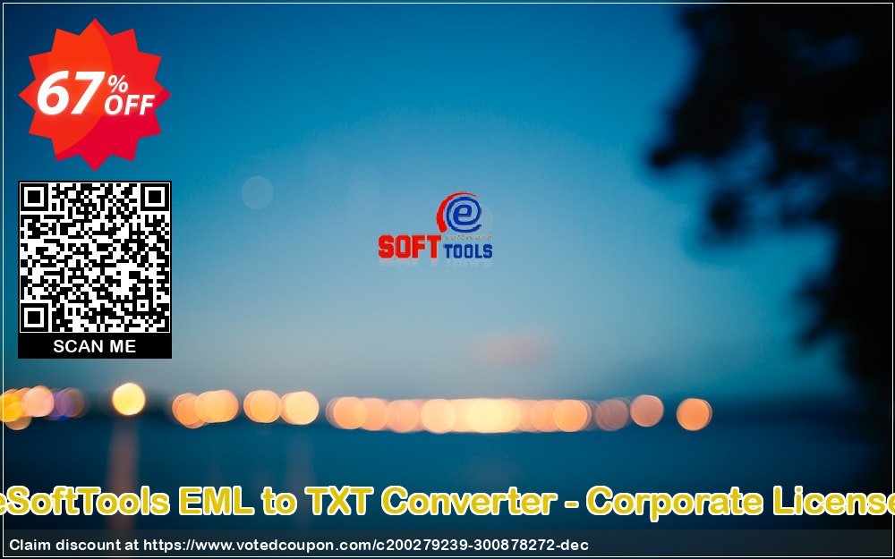 eSoftTools EML to TXT Converter - Corporate Plan Coupon, discount Coupon code eSoftTools EML to TXT Converter - Corporate License. Promotion: eSoftTools EML to TXT Converter - Corporate License offer from eSoftTools Software