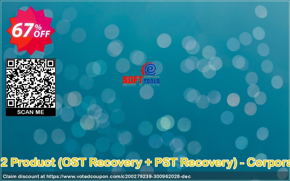 eSoftTools 2 Product, OST Recovery + PST Recovery - Corporate Plan Coupon, discount Coupon code eSoftTools 2 Product (OST Recovery + PST Recovery) - Corporate License. Promotion: eSoftTools 2 Product (OST Recovery + PST Recovery) - Corporate License offer from eSoftTools Software