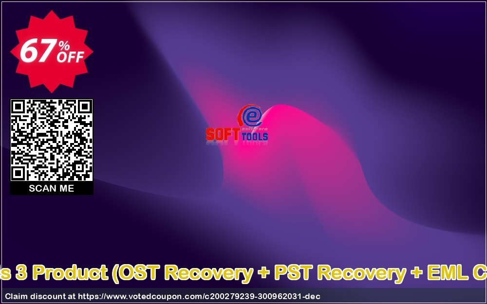 eSoftTools 3 Product, OST Recovery + PST Recovery + EML Converter  Coupon, discount Coupon code eSoftTools 3 Product (OST Recovery + PST Recovery + EML Converter) - Personal License. Promotion: eSoftTools 3 Product (OST Recovery + PST Recovery + EML Converter) - Personal License offer from eSoftTools Software