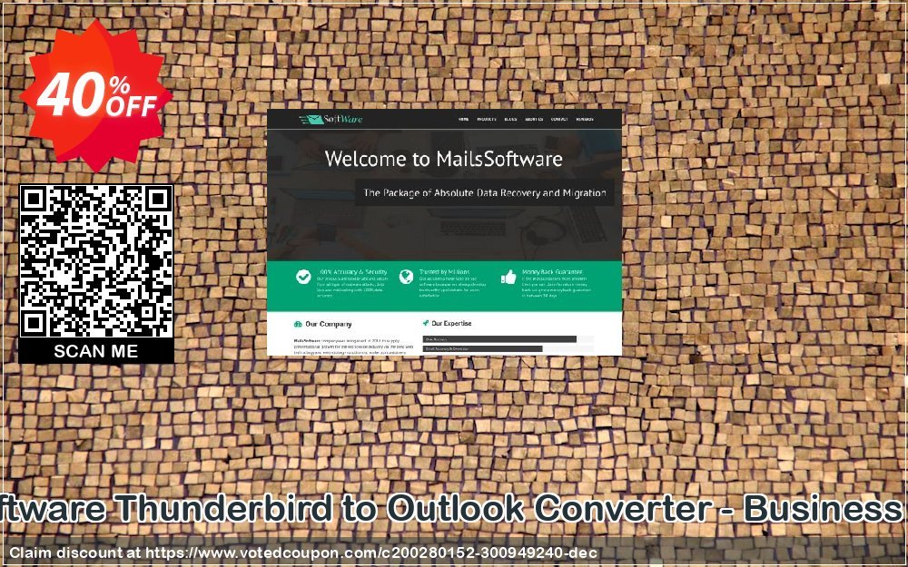 MailsSoftware Thunderbird to Outlook Converter - Business Plan Coupon, discount Coupon code MailsSoftware Thunderbird to Outlook Converter - Business License. Promotion: MailsSoftware Thunderbird to Outlook Converter - Business License offer from MailsSoftware