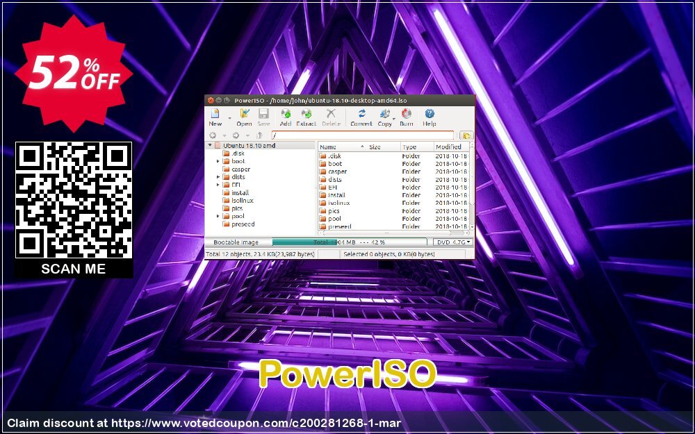 PowerISO Coupon, discount 50% OFF PowerISO, verified. Promotion: Imposing discount code of PowerISO, tested & approved