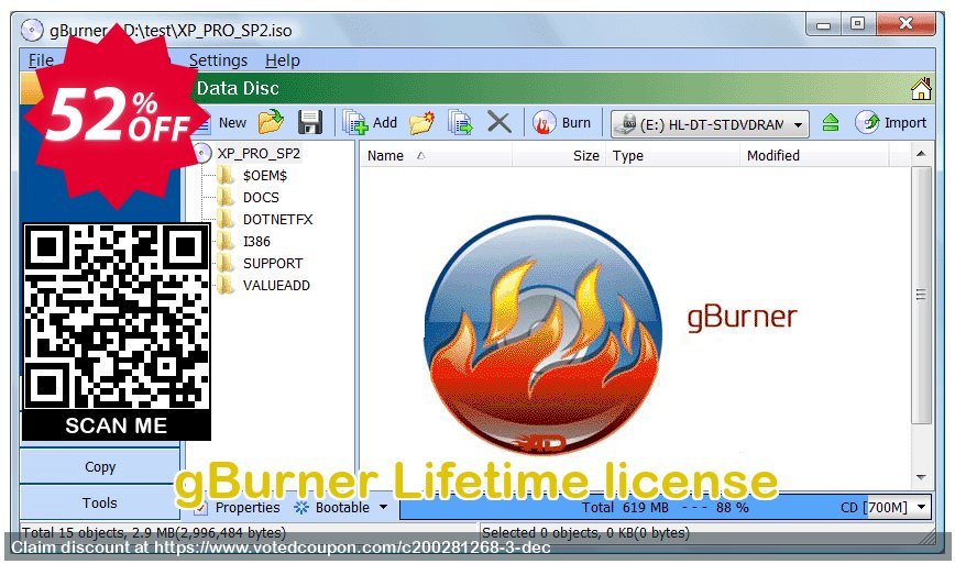gBurner Lifetime Plan Coupon, discount 50% OFF gBurner Lifetime license, verified. Promotion: Imposing discount code of gBurner Lifetime license, tested & approved