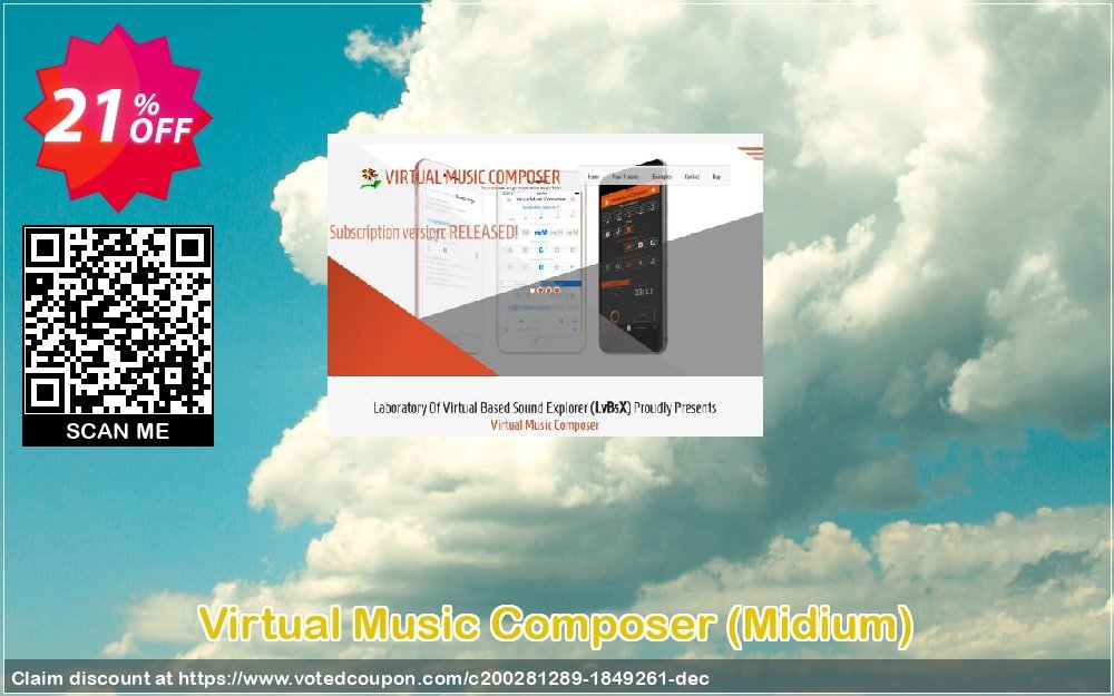Virtual Music Composer, Midium  Coupon, discount Virtual Music Composer - Midium Special discounts code 2023. Promotion: Special discounts code of Virtual Music Composer - Midium 2023