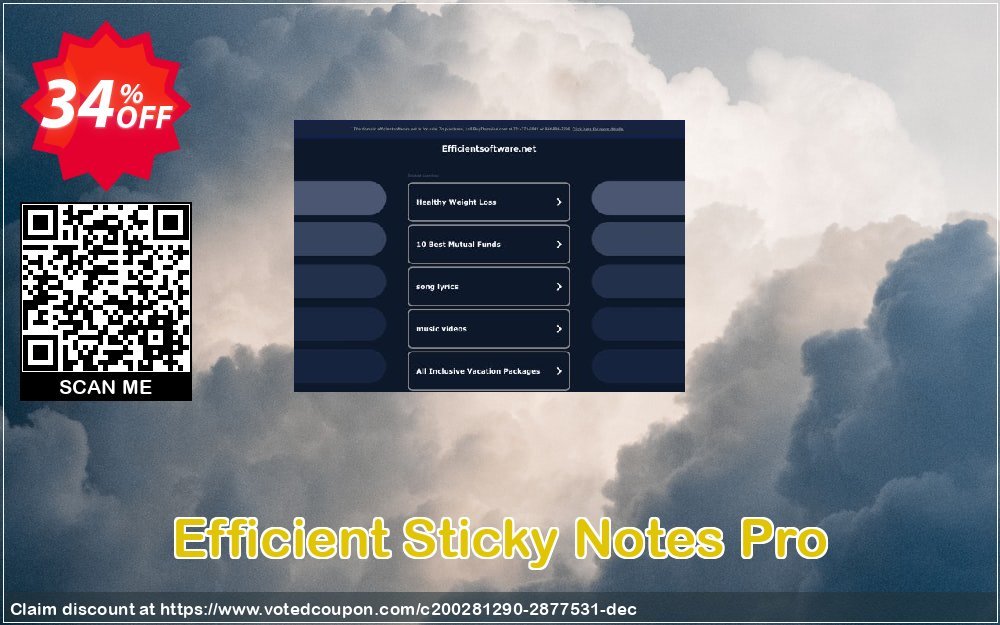 Efficient Sticky Notes Pro Coupon, discount Efficient Sticky Notes Pro Impressive discount code 2023. Promotion: Impressive discount code of Efficient Sticky Notes Pro 2023
