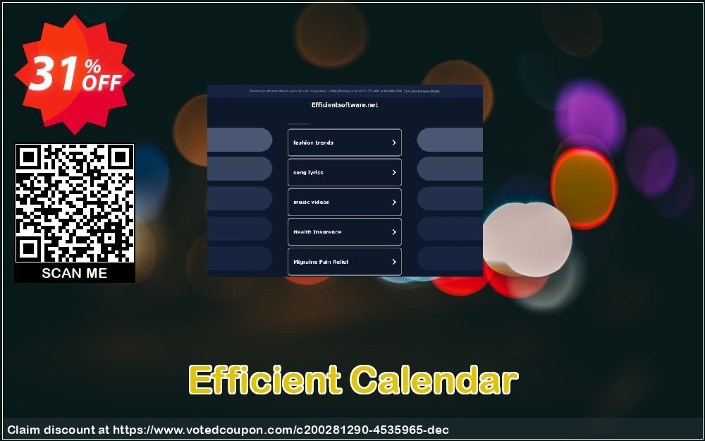 Efficient Calendar Coupon, discount Efficient Calendar Stunning promo code 2023. Promotion: Stunning promo code of Efficient Calendar 2023