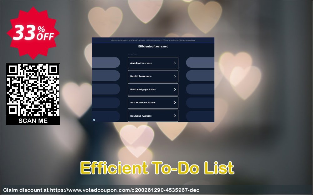 Efficient To-Do List Coupon, discount Efficient To-Do List Imposing promotions code 2023. Promotion: Imposing promotions code of Efficient To-Do List 2023