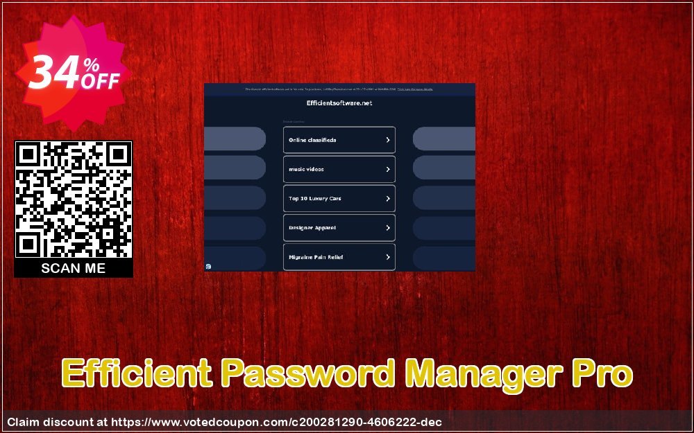 Efficient Password Manager Pro Coupon, discount Efficient Password Manager Pro Best offer code 2023. Promotion: Best offer code of Efficient Password Manager Pro 2023