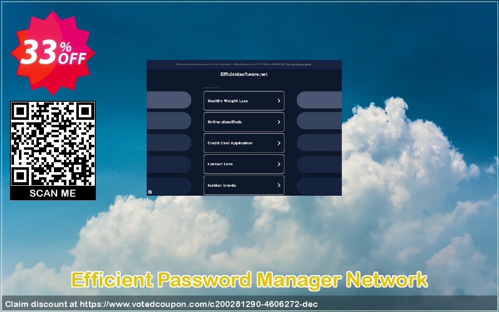Efficient Password Manager Network Coupon, discount Efficient Password Manager Network Exclusive discount code 2023. Promotion: Exclusive discount code of Efficient Password Manager Network 2023