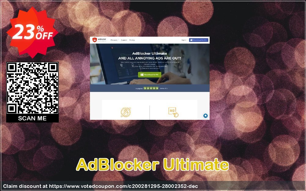 AdBlocker Ultimate Coupon, discount AdBlocker Ultimate - Yearly Subscription Special promotions code 2025. Promotion: Special promotions code of AdBlocker Ultimate - Yearly Subscription 2024