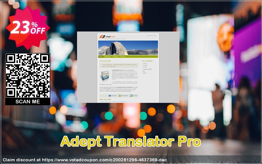 Adept Translator Pro Coupon, discount Adept Translator Pro Special promo code 2025. Promotion: Amazing deals code of Adept Translator Pro 2024