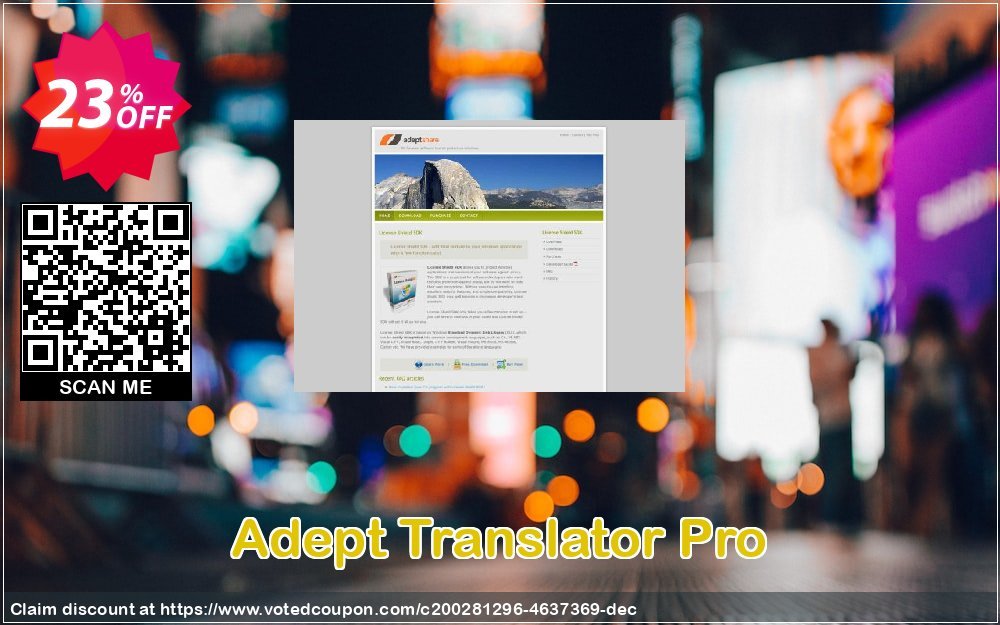 Adept Translator Pro Coupon, discount Adept Translator Pro Special promo code 2024. Promotion: Amazing deals code of Adept Translator Pro 2024