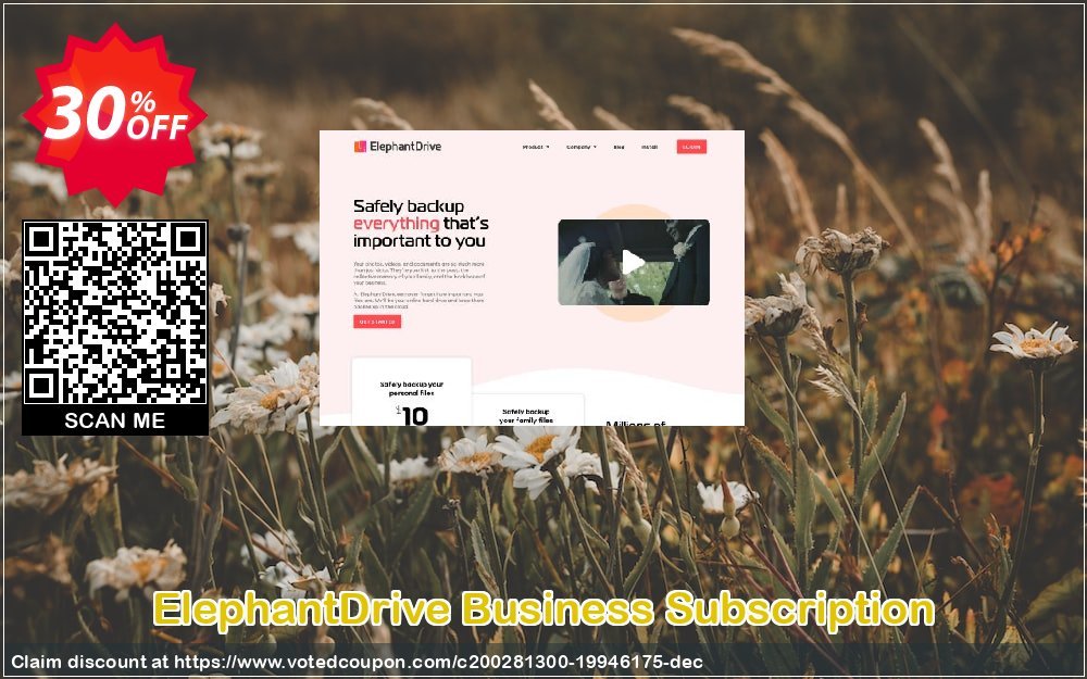 ElephantDrive Business Subscription Coupon, discount ElephantDrive - Business Subscription Formidable discount code 2024. Promotion: Formidable discount code of ElephantDrive - Business Subscription 2024