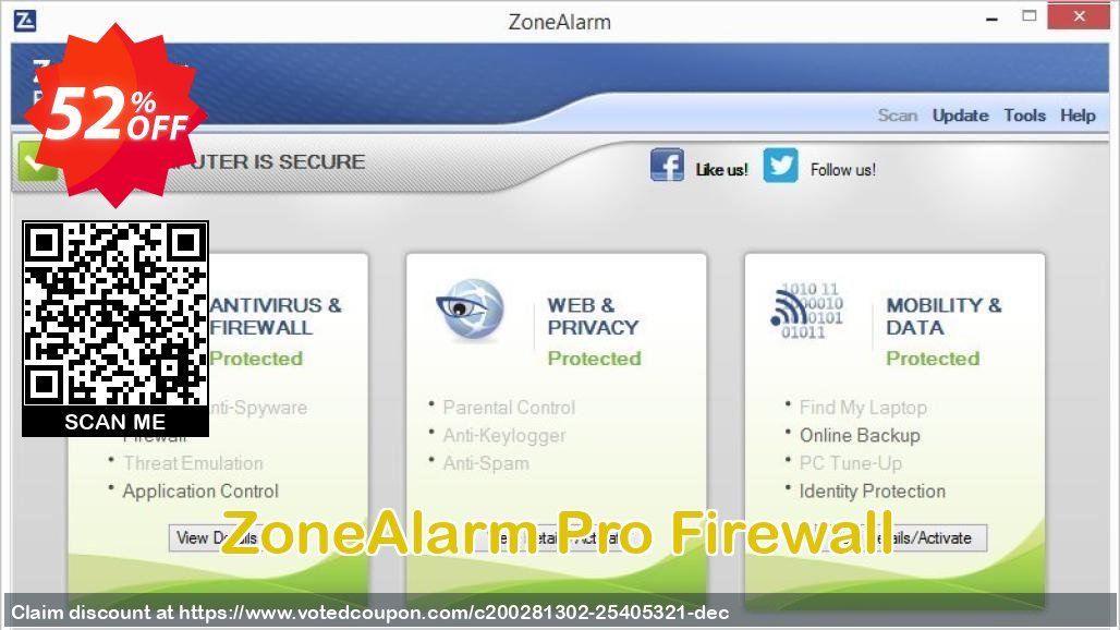 ZoneAlarm Pro Firewall Coupon, discount ZoneAlarm Pro Firewall Marvelous discount code 2023. Promotion: Marvelous discount code of ZoneAlarm Pro Firewall 2023