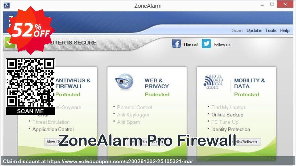 ZoneAlarm Pro Firewall Coupon Code Apr 2024, 52% OFF - VotedCoupon