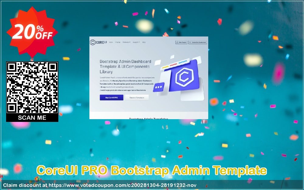 CoreUI PRO Bootstrap Admin Template Coupon, discount CoreUI PRO Bootstrap Admin Template Amazing discounts code 2023. Promotion: Amazing discounts code of CoreUI PRO Bootstrap Admin Template 2023