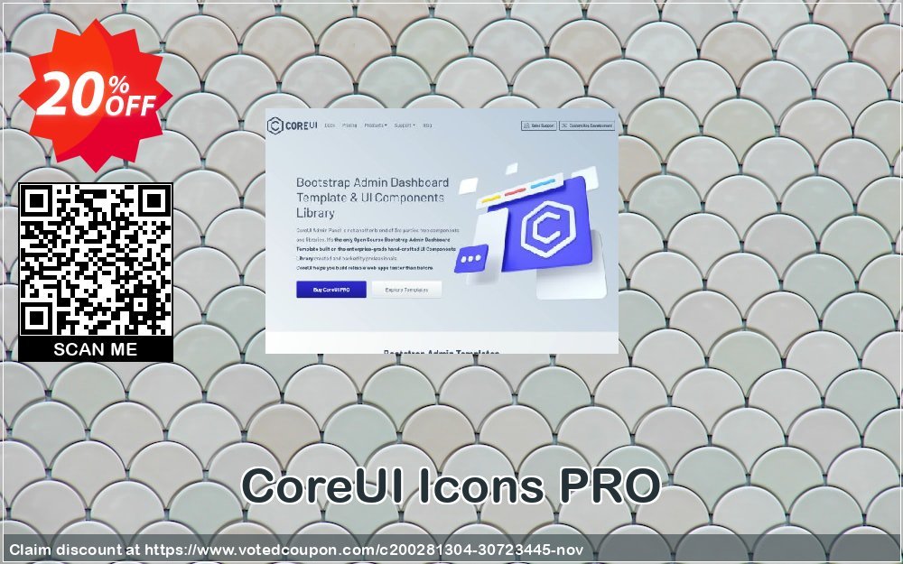 CoreUI Icons PRO Coupon, discount CoreUI Icons PRO Impressive discount code 2023. Promotion: Impressive discount code of CoreUI Icons PRO 2023