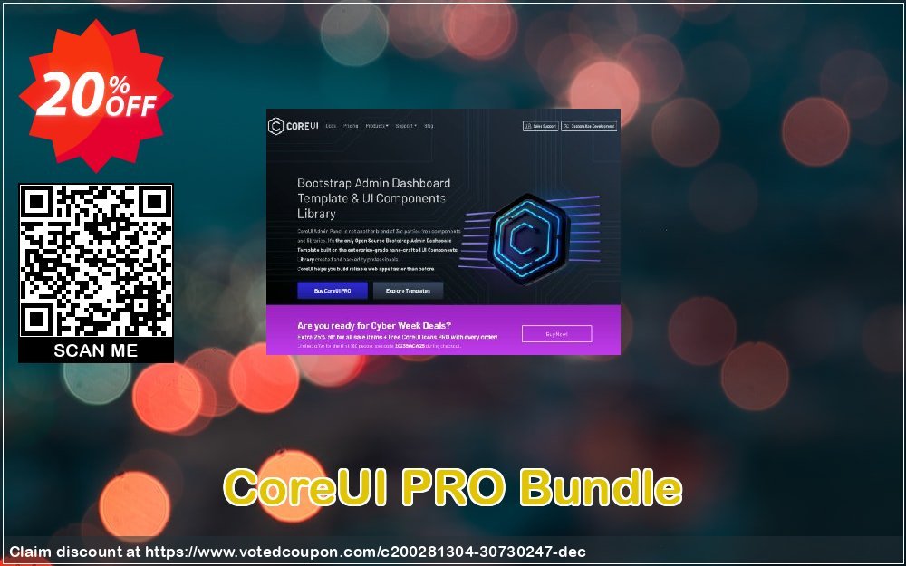 CoreUI PRO Bundle Coupon, discount CoreUI PRO Bundle Wonderful deals code 2023. Promotion: Wonderful deals code of CoreUI PRO Bundle 2023