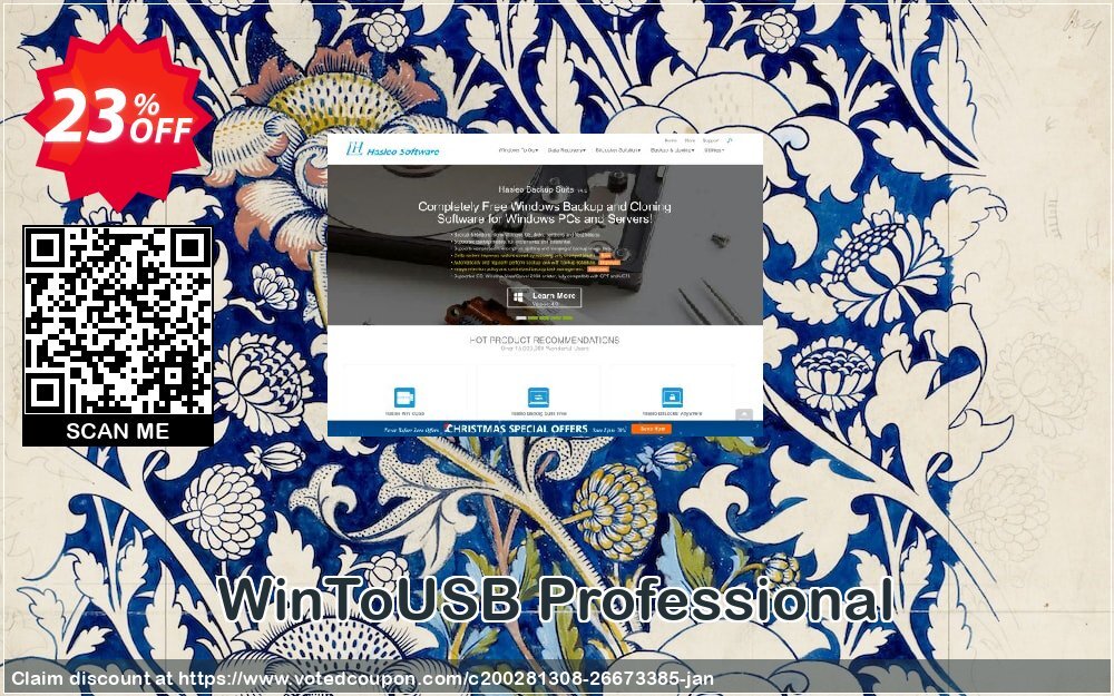 WinToUSB Professional Coupon, discount WinToUSB Professional V5 Super discount code 2023. Promotion: Super discount code of WinToUSB Professional V5 2023