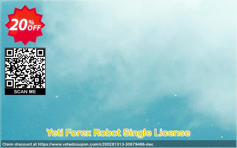 Yeti Forex Robot Single Plan Coupon, discount Yeti Forex Robot Single License Stirring sales code 2023. Promotion: Stirring sales code of Yeti Forex Robot Single License 2023