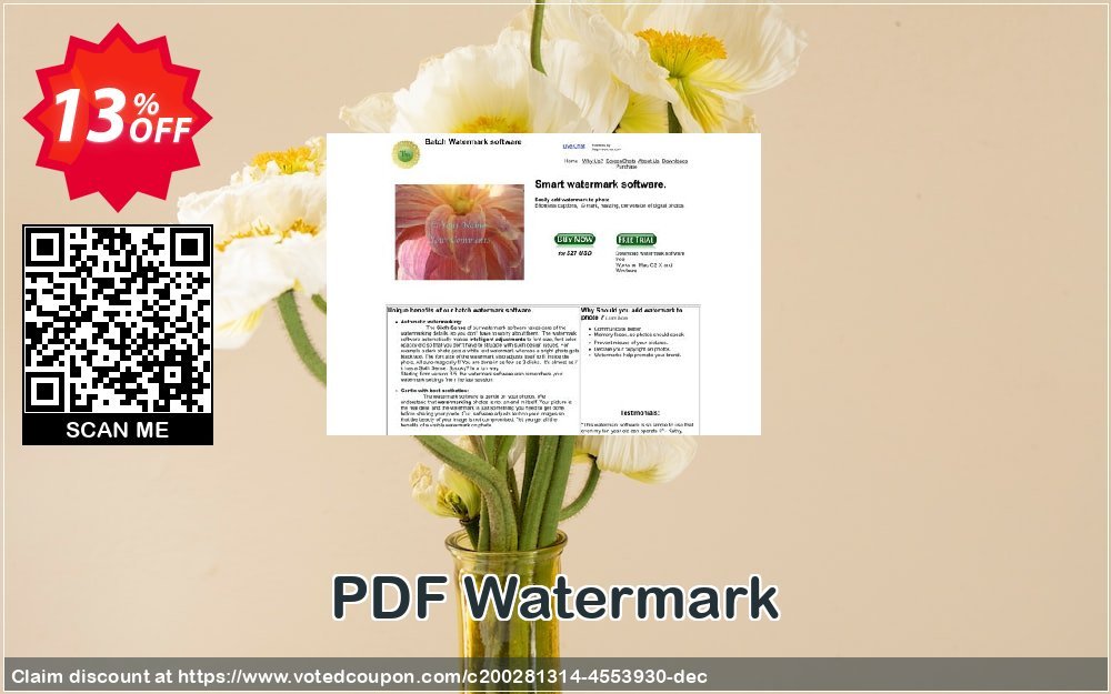 PDF Watermark Coupon, discount PDF Watermark Fearsome promo code 2023. Promotion: Fearsome promo code of PDF Watermark 2023