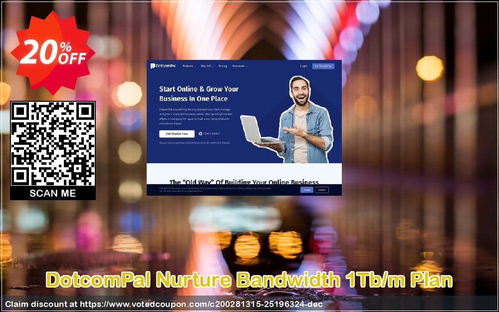 DotcomPal Nurture Bandwidth 1Tb/m Plan Coupon Code May 2024, 20% OFF - VotedCoupon