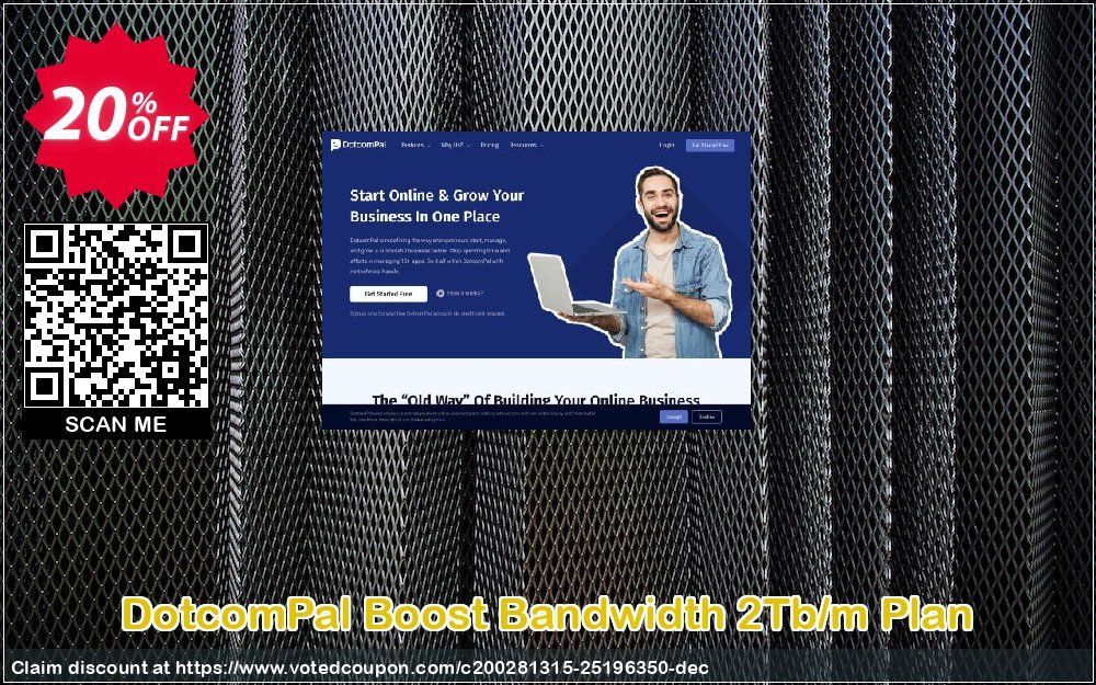 DotcomPal Boost Bandwidth 2Tb/m Plan Coupon Code May 2024, 20% OFF - VotedCoupon