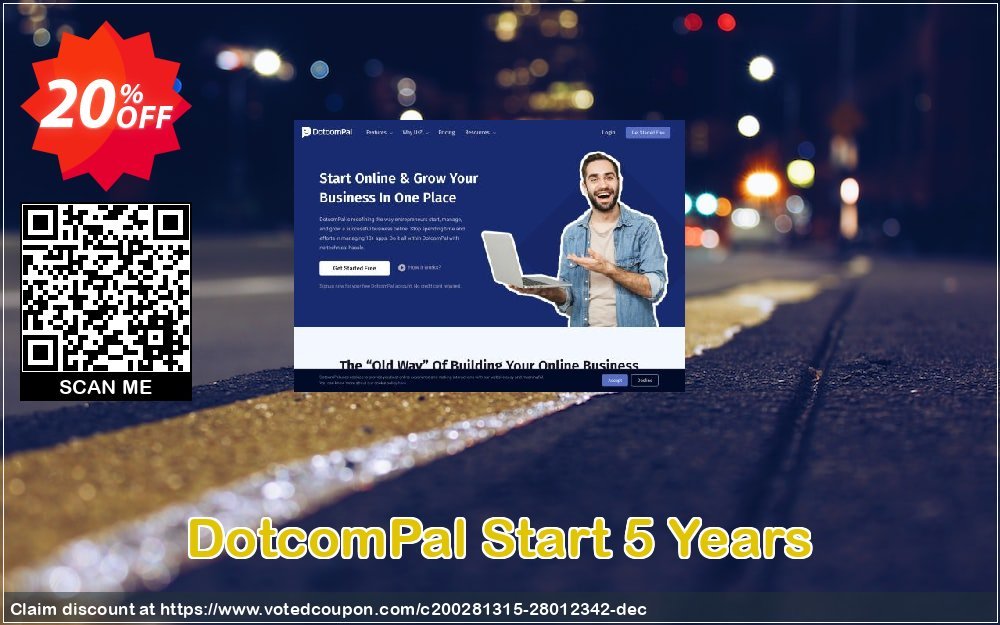 DotcomPal Start 5 Years Coupon Code Apr 2024, 20% OFF - VotedCoupon