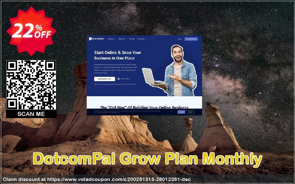 DotcomPal Grow Plan Monthly Coupon, discount Grow Monthly Amazing sales code 2023. Promotion: Amazing sales code of Grow Monthly 2023