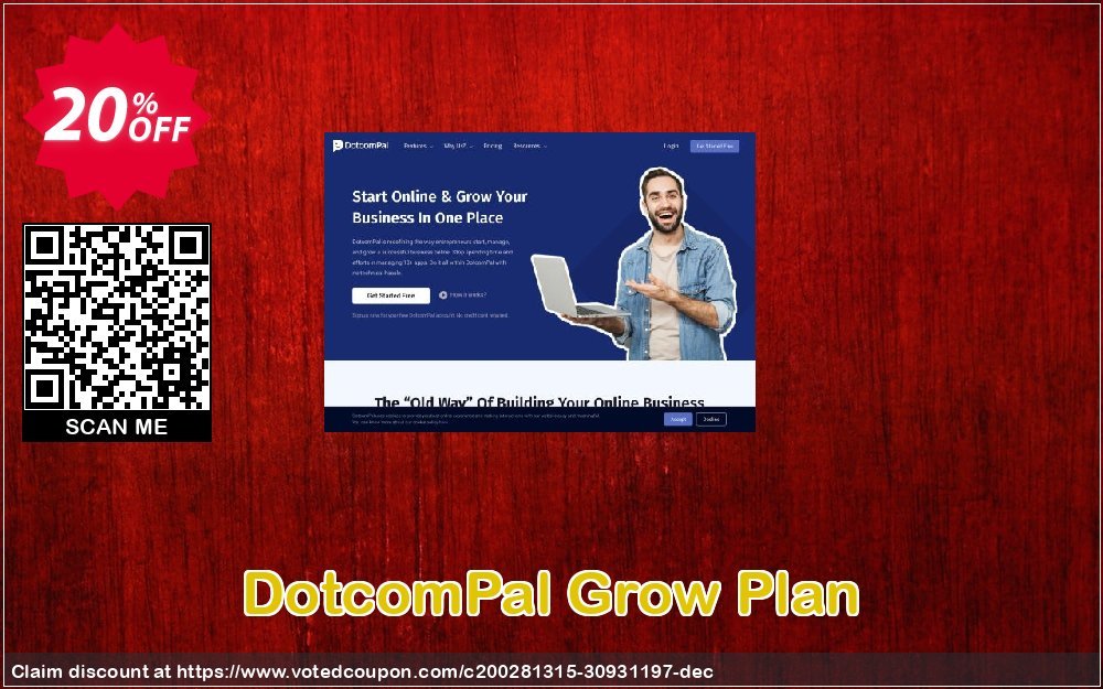 DotcomPal Grow Plan Coupon Code May 2024, 20% OFF - VotedCoupon