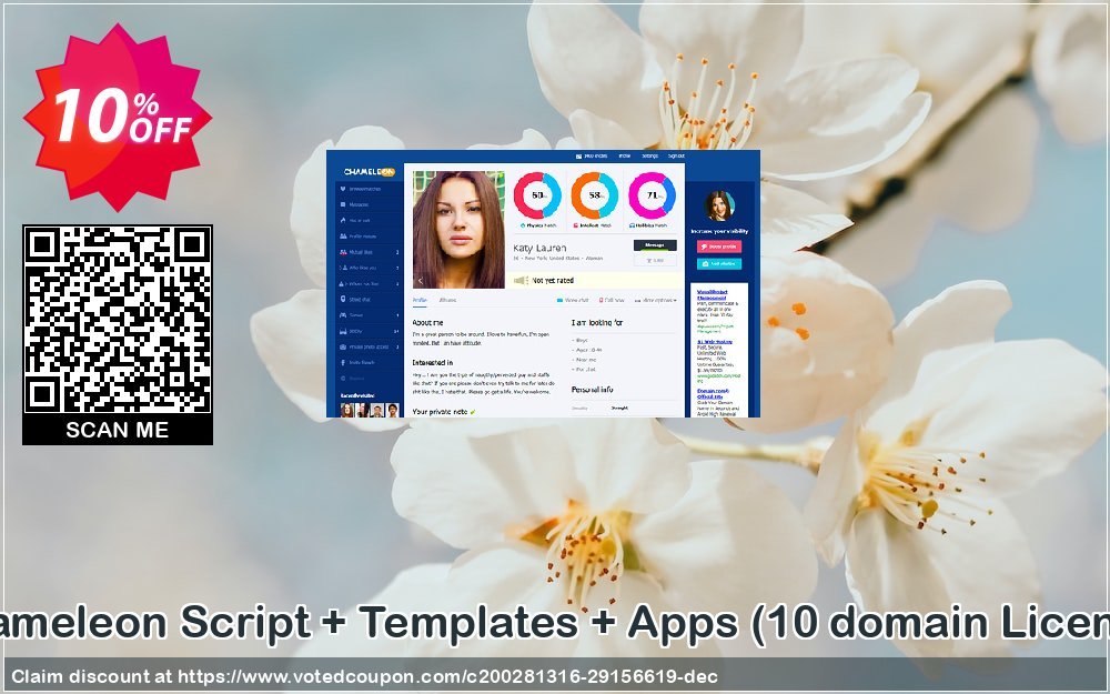 Chameleon Script + Templates + Apps, 10 domain Plan  Coupon Code May 2024, 10% OFF - VotedCoupon
