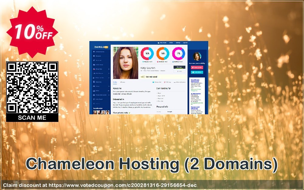 Chameleon Hosting, 2 Domains  Coupon Code May 2024, 10% OFF - VotedCoupon