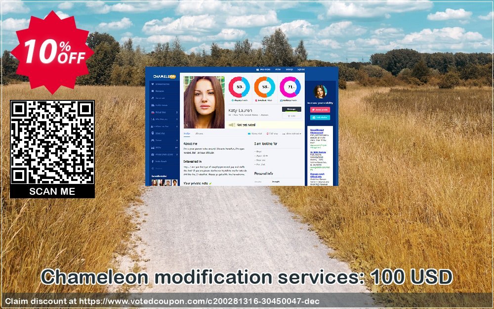 Chameleon modification services: 100 USD Coupon Code May 2024, 10% OFF - VotedCoupon