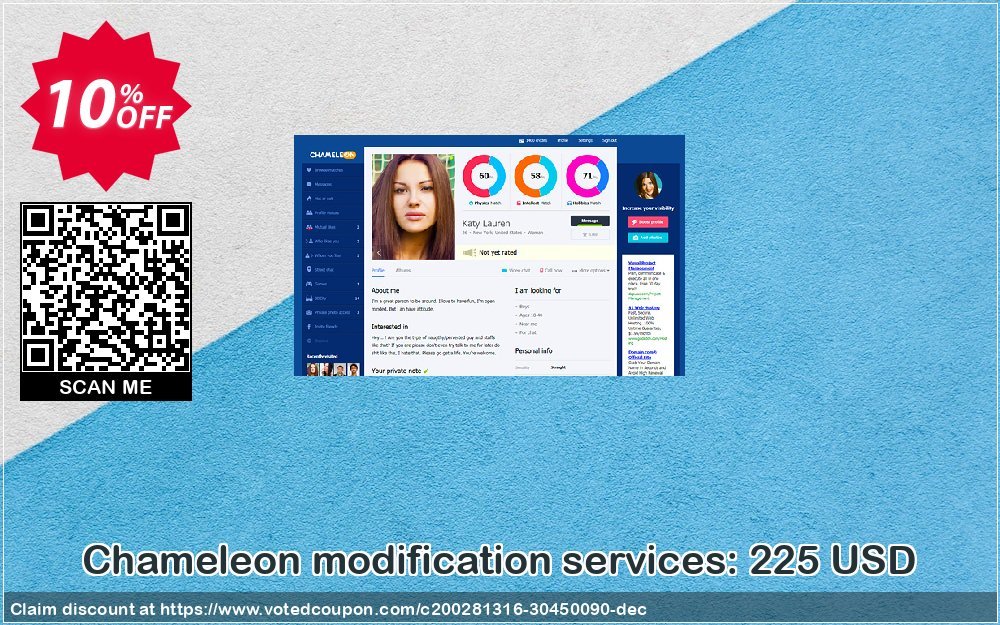 Chameleon modification services: 225 USD Coupon, discount Chameleon modification services: 225 USD Dreaded deals code 2024. Promotion: Dreaded deals code of Chameleon modification services: 225 USD 2024